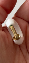 Load image into Gallery viewer, Chunky White Lucite Vintage Hoops Earrings
